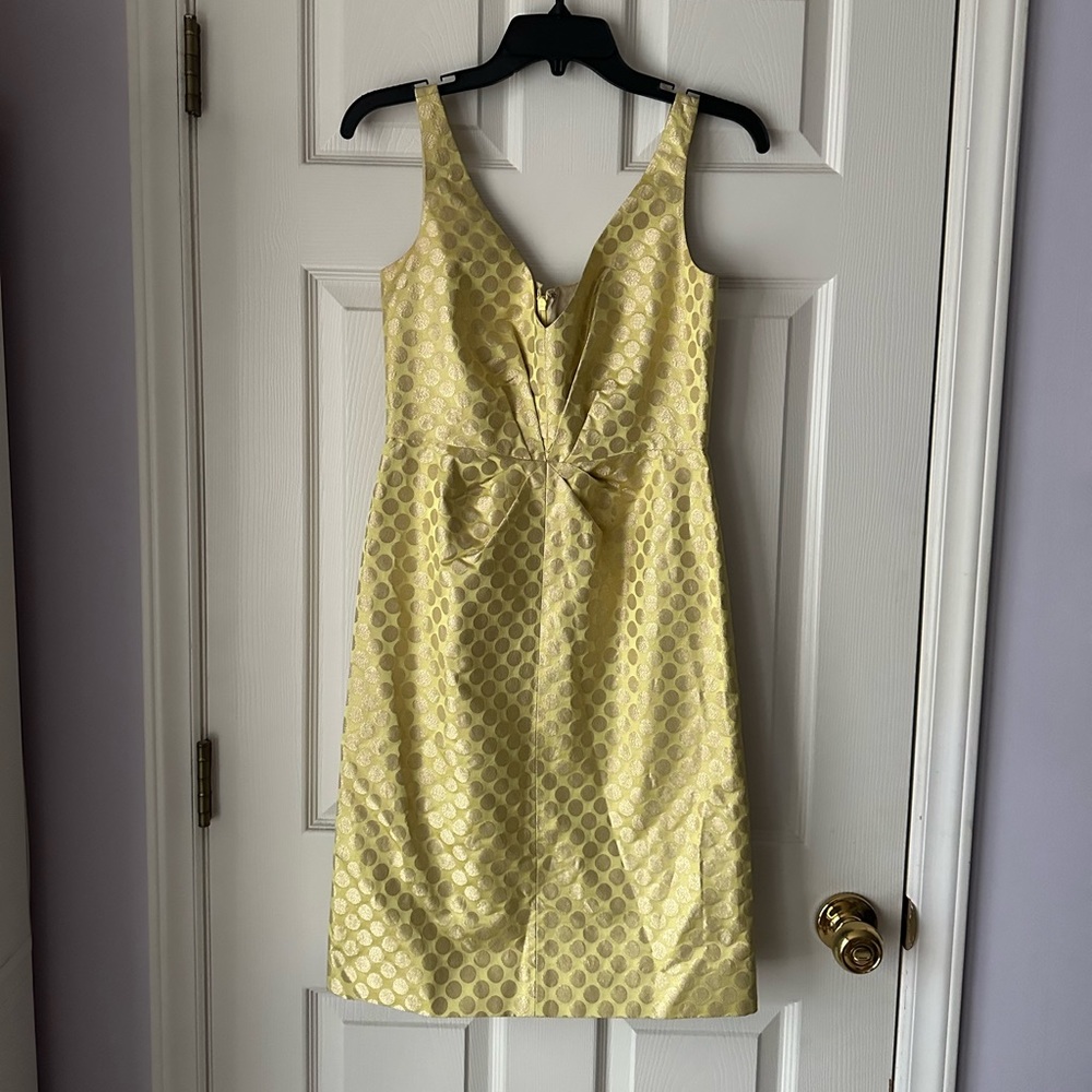 J Crew Collection Metallic Pembridge Dot Camilla Dress
